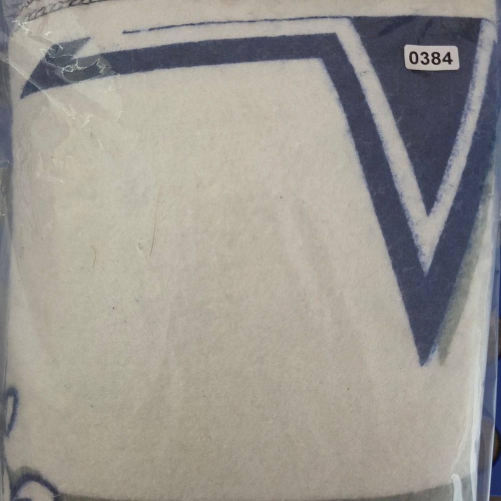 VTG 90s Dallas Cowboys NFL Fleece Throw Blanket Navy Blue Silver Star 65x43 - Picture 4 of 4